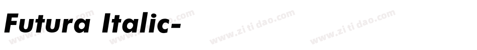 Futura Italic字体转换